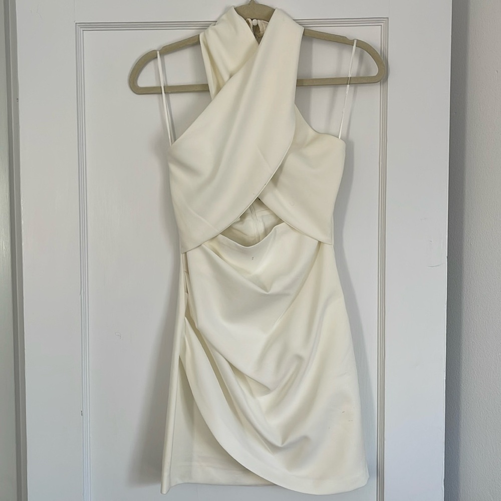 White Crossover front dress